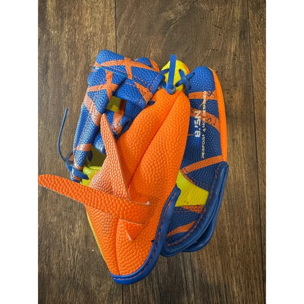 Franklin Sports Youth Baseball Glove Orange Blue Yellow‎ Artech Performance
